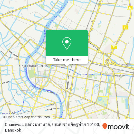 Chainiwat, คลองมหานาค, ป้อมปราบศัตรูพ่าย 10100 map