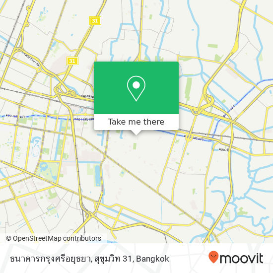 ธนาคารกรุงศรีอยุธยา, สุขุมวิท 31 map