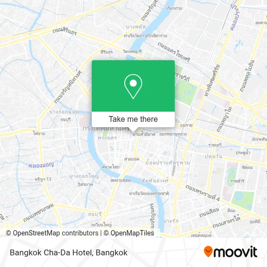 Bangkok Cha-Da Hotel map