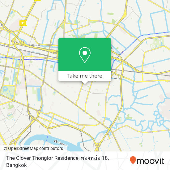 The Clover Thonglor Residence, ทองหล่อ 18 map