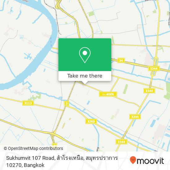 Sukhumvit 107 Road, สำโรงเหนือ, สมุทรปราการ 10270 map