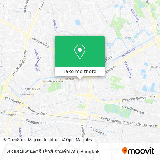 โรงแรมแคนตารี เฮ้าส์ รามคำแหง map