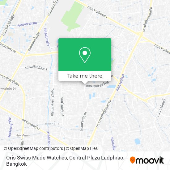 Oris Swiss Made Watches, Central Plaza Ladphrao map