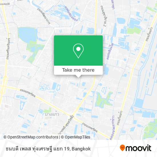 ธนบดี เพลส ทุ่งเศรษฐี แยก 19 map