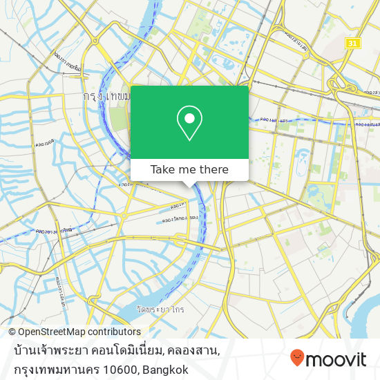 บ้านเจ้าพระยา คอนโดมิเนี่ยม, คลองสาน, กรุงเทพมหานคร 10600 map