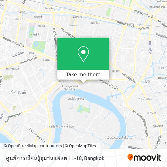 ศูนย์การเรียนรู้ชุมชนแฟลต 11-18 map