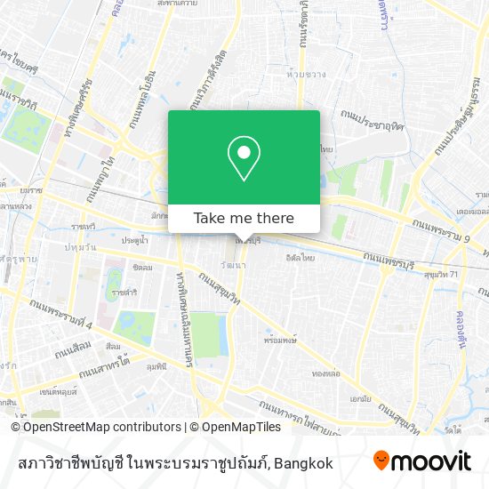 สภาวิชาชีพบัญชี ในพระบรมราชูปถัมภ์ map