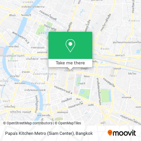 Papa's Kitchen Metro (Siam Center) map