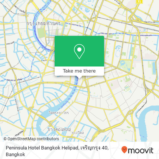 Peninsula Hotel Bangkok Helipad, เจริญกรุง 40 map