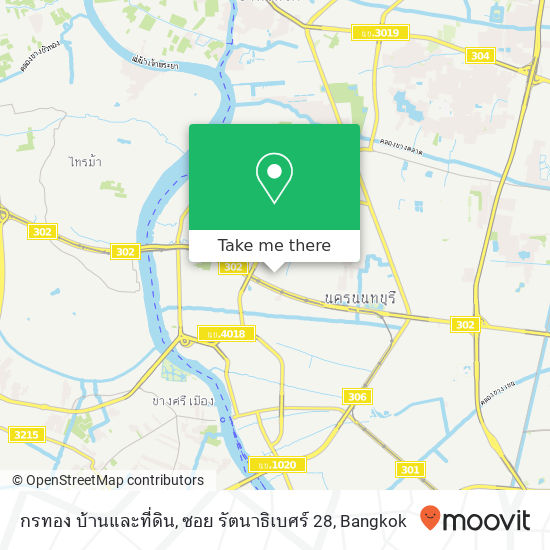 กรทอง บ้านและที่ดิน, ซอย รัตนาธิเบศร์ 28 map