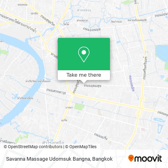 Savanna Massage Udomsuk Bangna map