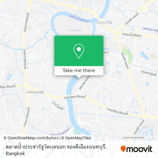 ตลาดน้ำประชารัฐวัดเเคนอก ของดีเมืองนนทบุรี map