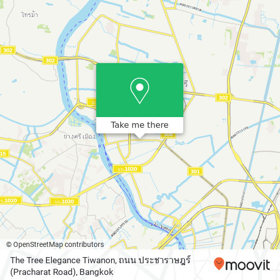 The Tree Elegance Tiwanon, ถนน ประชาราษฎร์ (Pracharat Road) map