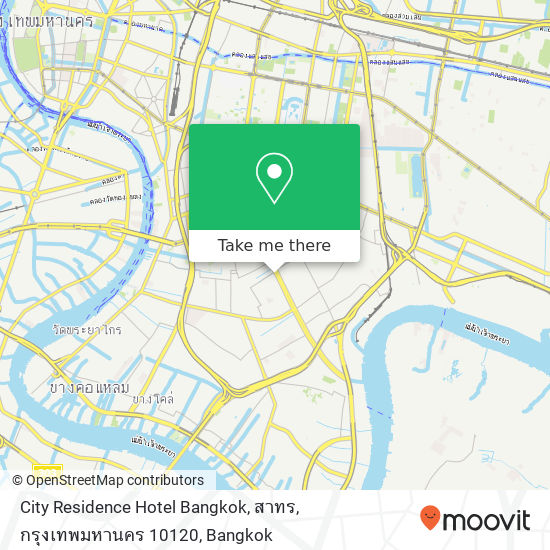 City Residence Hotel Bangkok, สาทร, กรุงเทพมหานคร 10120 map