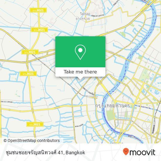 ชุมชนซอยจรัญสนิทวงศ์ 41 map