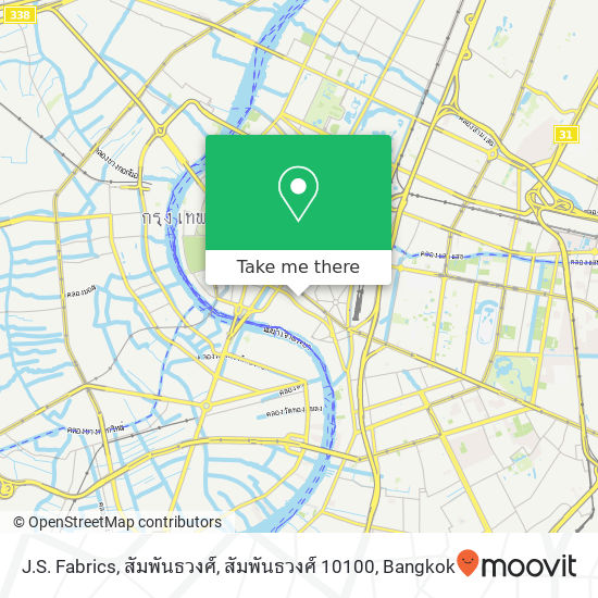 J.S. Fabrics, สัมพันธวงศ์, สัมพันธวงศ์ 10100 map