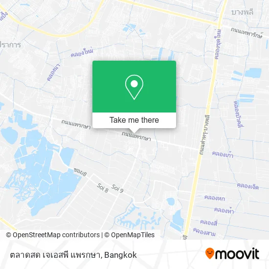 ตลาดสด เจเอสพี แพรกษา map