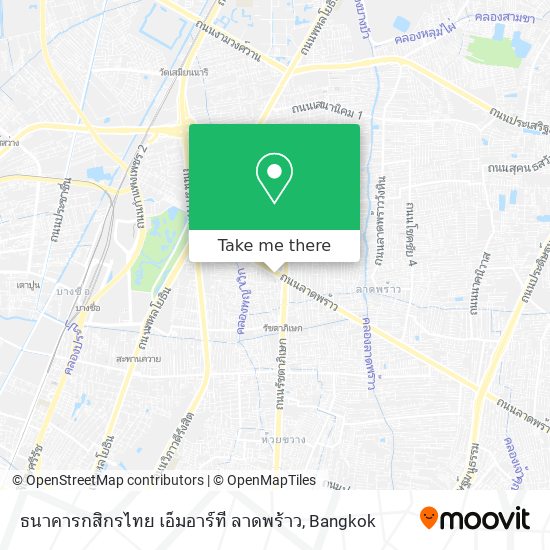 ธนาคารกสิกรไทย เอ็มอาร์ที ลาดพร้าว map