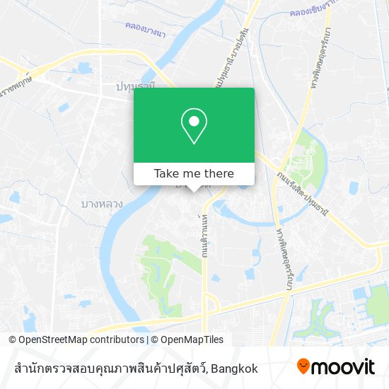 สำนักตรวจสอบคุณภาพสินค้าปศุสัตว์ map