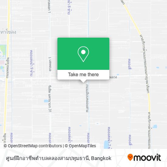 ศูนย์ฝึกอาชีพตำบลคลองสามปทุมธานี map
