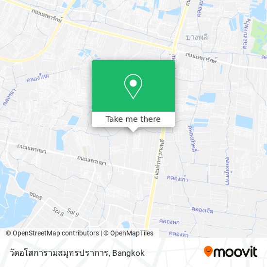 วัดอโสการามสมุทรปราการ map