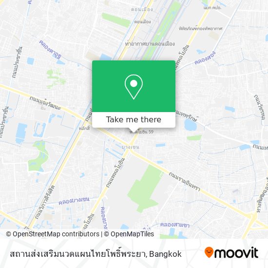 สถานส่งเสริมนวดแผนไทยโพธิ์พระยา map