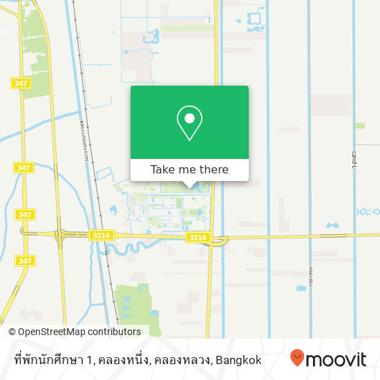 ที่พักนักศึกษา 1, คลองหนึ่ง, คลองหลวง map