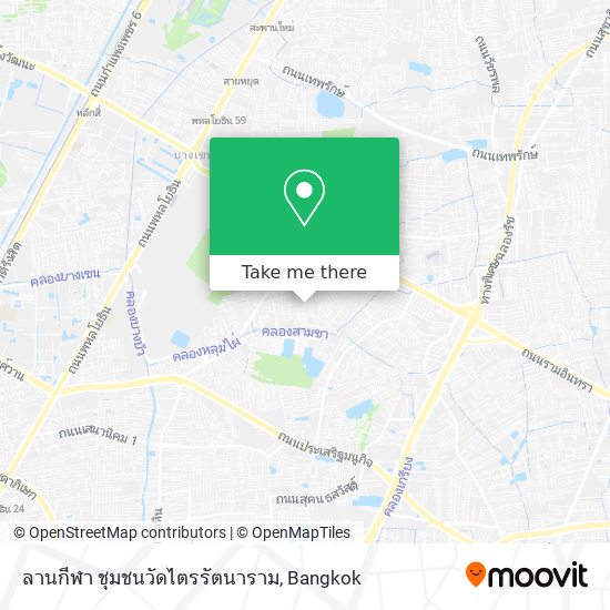ลานกีฬา ชุมชนวัดไตรรัตนาราม map