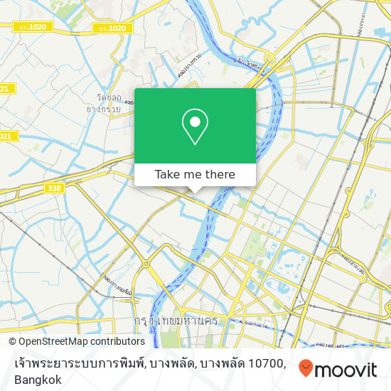 เจ้าพระยาระบบการพิมพ์, บางพลัด, บางพลัด 10700 map