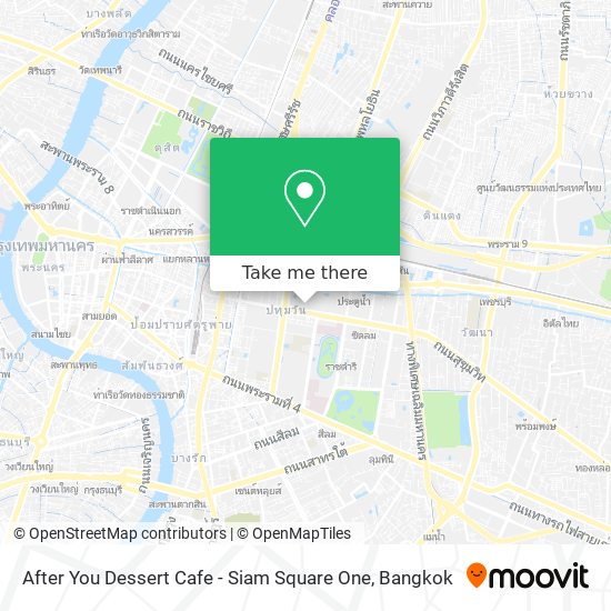 After You Dessert Cafe - Siam Square One map