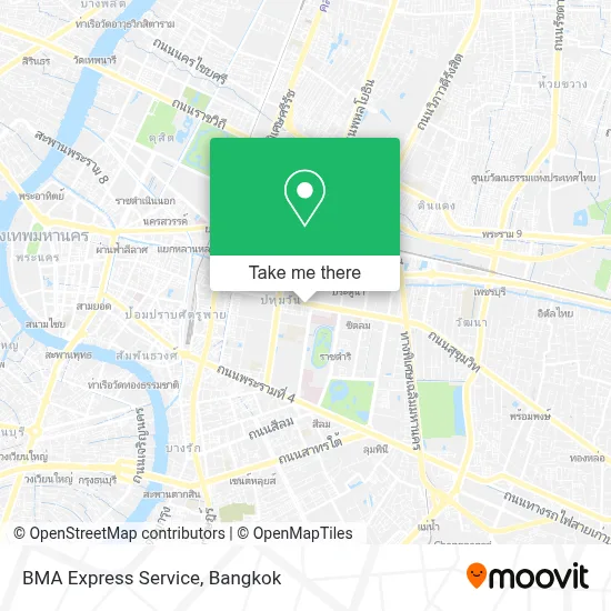 BMA Express Service map