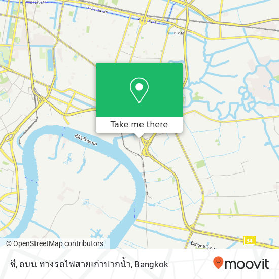 ซี, ถนน ทางรถไฟสายเก่าปากน้ำ map