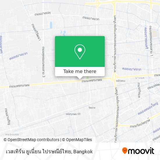 เวสเทิร์น ยูเนี่ยน ไปรษณีย์ไทย map
