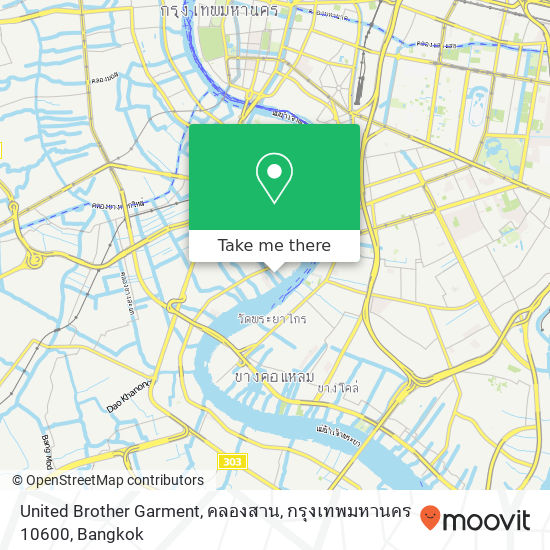 United Brother Garment, คลองสาน, กรุงเทพมหานคร 10600 map