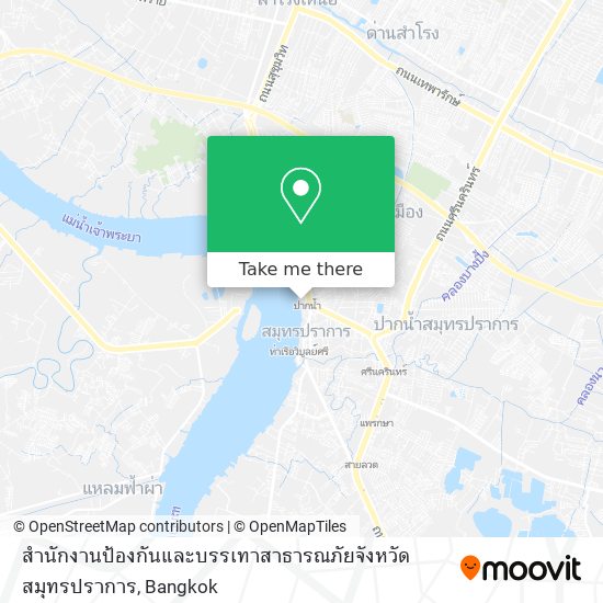 สำนักงานป้องกันและบรรเทาสาธารณภัยจังหวัดสมุทรปราการ map