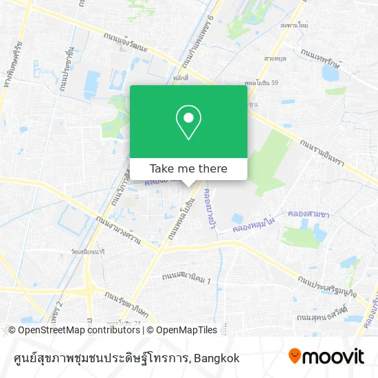 ศูนย์สุขภาพชุมชนประดิษฐ์โทรการ map