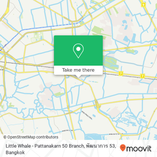 Little Whale - Pattanakarn 50 Branch, พัฒนาการ 53 map