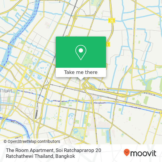 The Room Apartment, Soi Ratchaprarop 20 Ratchathewi Thailand map
