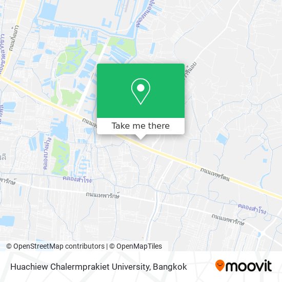 Huachiew Chalermprakiet University map