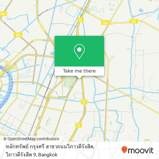 หลักทรัพย์ กรุงศรี สาขาถนนวิภาวดีรังสิต, วิภาวดีรังสิต 9 map