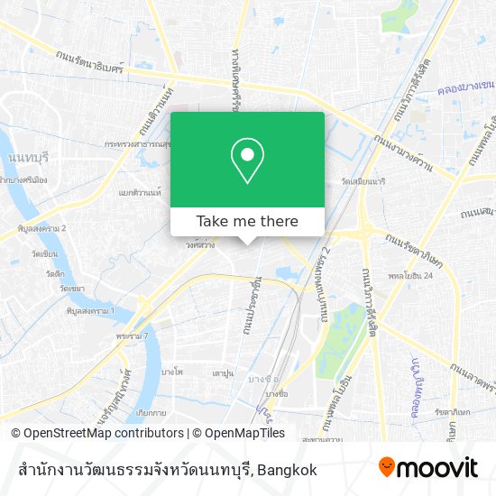 สำนักงานวัฒนธรรมจังหวัดนนทบุรี map