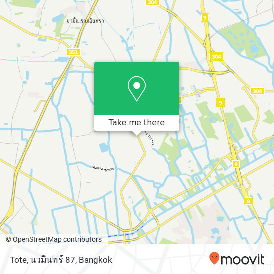 Tote, นวมินทร์ 87 map