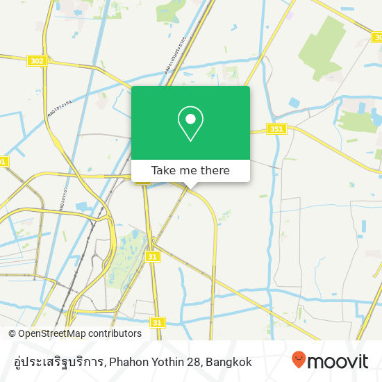 อู่ประเสริฐบริการ, Phahon Yothin 28 map