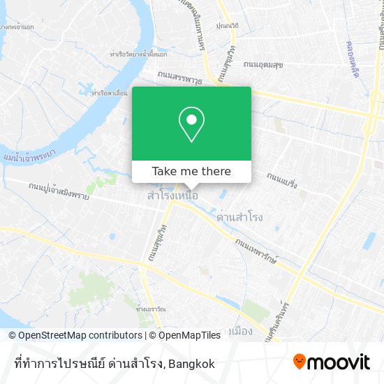 ที่ทำการไปรษณีย์ ด่านสำโรง map