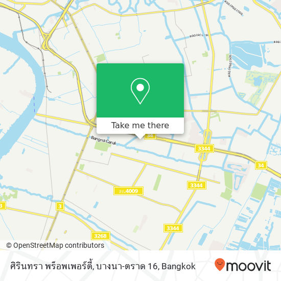 ศิรินทรา พร็อพเพอร์ตี้, บางนา-ตราด 16 map