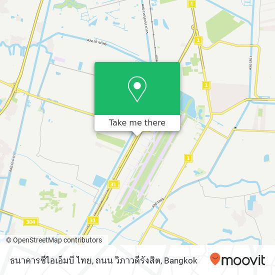 ธนาคารซีไอเอ็มบี ไทย, ถนน วิภาวดีรังสิต map