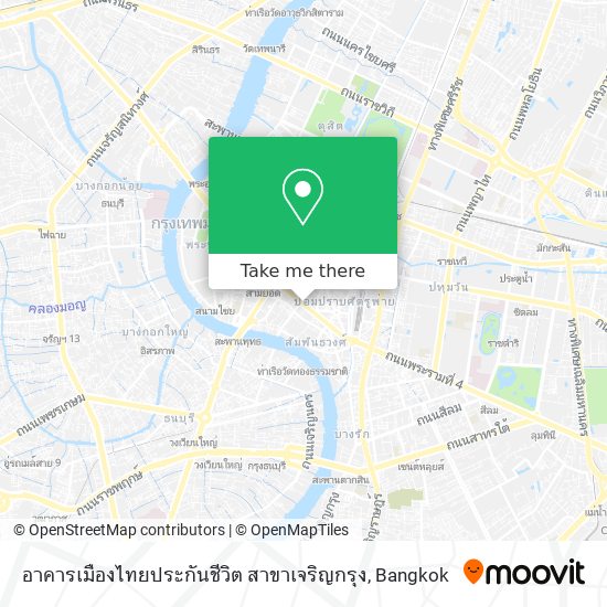 อาคารเมืองไทยประกันชีวิต สาขาเจริญกรุง map