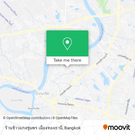 ร้านข้าวแกงชุมพร เมืองทองธานี map