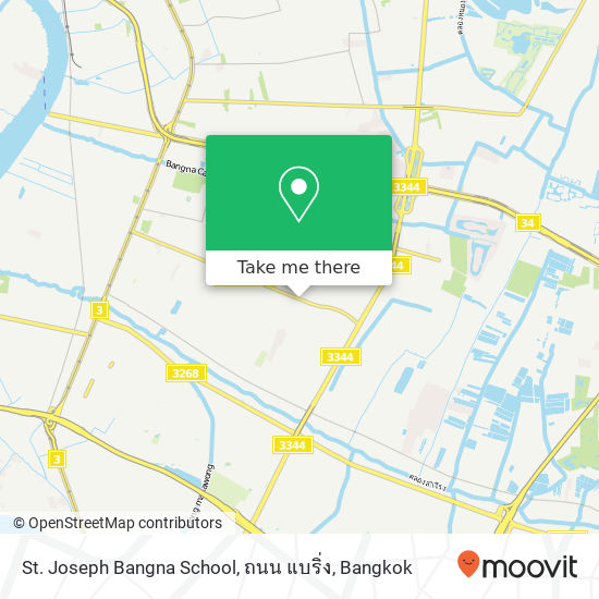 St. Joseph Bangna School, ถนน แบริ่ง map