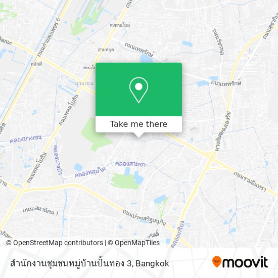 สำนักงานชุมชนหมู่บ้านปั้นทอง 3 map